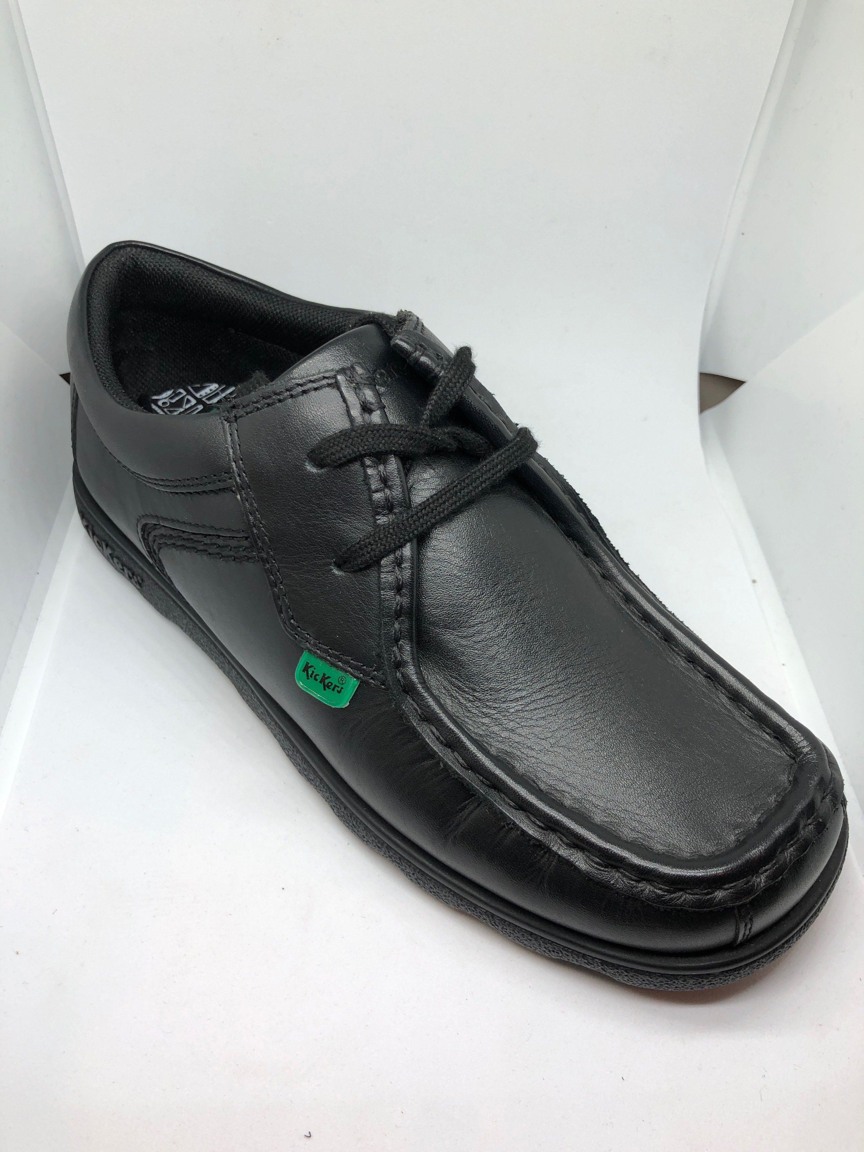 Mocassins Kickers Fragma15 Pour Homme - Cuir Noir - Sans Lacets, Design Carré - Confort Journée Entière